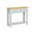 Console Table 83 X 30 X 73 Cm Solid Oak Wood