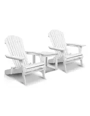 [Gardeon] 3 Piece Outdoor Adirondack Chair and Table Set