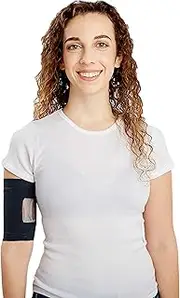 Care+Wear PICC Line Cover – Ultra-Grip PICC Line Sleeve for Upper or Lower Arm with Mesh Viewing Window, Provides Improved Comfort and Security for PICC Line Coverage (X-Small, Black)