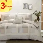 Henry Neutral Doona Quilt Cover Set + Square Cushion by Sleeping Beauty | Single
