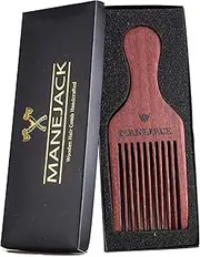 MANEJACK Beard Pick for Men- Wooden Comb Afro Hair Lift Combs