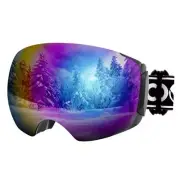 Snow/Ski Goggles, Snowboard 05. Black Frame, Multicolor Revo Lens, Vlt 12%