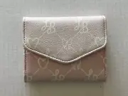 Betsey Johnson Luv Betsey Heart and Bow Pink Multi Rainbow Bill-Fold Wallet NWT