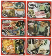 6 Card Lot *WHIP WILSON* 1993 Riders of the Silver Screen Cards**