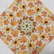 16 9.5" Sunflower & Plaid Leaves #1 Stack & Whack Quilt Blocks * Kaleidoscope
