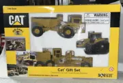 Norscot Caterpillar Gift Set Grader, Articulated Truck, Challenger 45 1/64 NIB