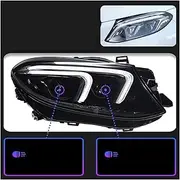 Car Styling Compatible for Benz W166 Class GLE LED 2015-2019 Headlight DRL Fog Lamp Signal Light Low and High Beam Angel Eyes Projector