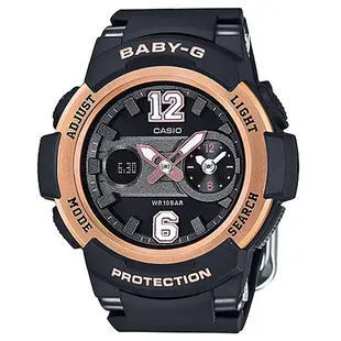 【CASIO】卡西歐 G-SHOCK + BABY-G 時尚運動對錶 GA-110RG-1A+BGA-210-1B