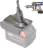 LabTEC Battery Adapter for Dyson V7&V8, Milwaukee 18V Battery to Dyson 21.6V V7&V8 Series Battery, Replacement for Dyson V7 V8 Absolute Fluffy Animal Trigger Motorhead Pro