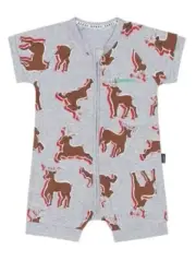 New BONDS Christmas Reindeer ROMPER WONDERSUIT SIZE NEWBORN