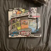 POKEMON TCG S&V 10.5 BLACK BOLT & WHITE FLARE POSTER COLLECTION BOX - NEW SEALED