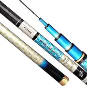 MirOdo Fishing Rods 6.3m 6.6m 7.2m 7.5m 8.1m 9m Telescopic Fishing Rods 6H19 Tuning Carbon Fiber Lightweight Bighead Carp Pole Ultra-Light Ultra-Hard Carp Rods(7.5m)