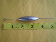 7 PCS. STRAIGHT DOWN BOTTOM BOUNCER SINKER, 2 OZ. W/S. STEEL WIRE .041 X 5"