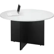 LOGAN MEETING TABLE 1200mm Diameter x 730mm H White & Ironstone