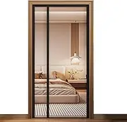 Magnetic Screen Door with Side-Swing Design - Fiberglass Fine Mesh, Easy to Install,Reinforced Closure System - Fits Patio, French Doors, and Entryways(150 * 220cm)