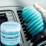 COLORCORAL Car Cleaning Gel Universal Gel for Car Vent Cleaning Putty Auto Detailing Car Interior Dust Cleaning Kit Car Accessories, Gifts for Adults Men Women Kid Teen 160g Blue