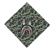New A BATHING APE BAPE ABC CAMO SHARK BANDANA - Green