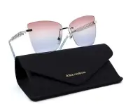 DOLCE&GABBANA DG2289 SILVER BLUE VIOLET GRADIENT AUTHENTIC SUNGLASSES