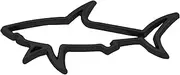 Car Badges Emblems,Funny Shark Car Stickers - Hollow Weatherproof Sun-Proof Decoration Side Label for Wheel License Plate Frame