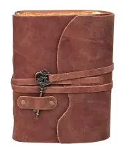 Leather Journal Vintage Deckle Edge Paper Notebook AU