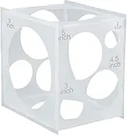 Worown 11 Holes Collapsible Plastic Balloon Sizer Box Cube, Balloon Size Measurement Tool for Balloon Decorations, Balloon Arches, Balloon Columns (2-10 Inch)…