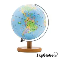 在飛比找Yahoo奇摩購物中心優惠-SKYGLOBE 10吋可愛插圖木質底座地球儀(附燈/中文版