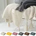 Luxury Knitted Tassel Blanket Sofa Bed Throws Double&King Size Soft Warm Rugs AU