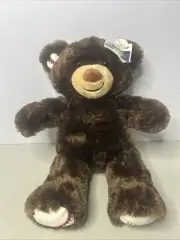 Build A Bear BAB LA Los Angeles Dodgers Brown Fuzzy Teddy Bear MLB Plush 16”