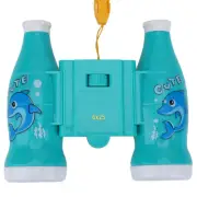 (Blue)6 Times Mini Binoculars With Strap Children Educational Toys AN
