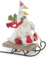 Melrose 86835 Geese On Sled, 5.25-inch Height, Resin