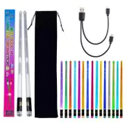 LED Light Up Drum Sticks: 15 Color Glow In The Dark Clear Drumsticks with USB...