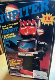 Vintage Classic Robot Jupiter 13" Walking Light Up Toy KEES 0610 Boxed NEW