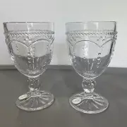 Princess House Marbella Wine Goblets Set Of 2 NEW WITHOUT BOX
