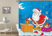 Santa Is Sneaking Presents Shower Curtain