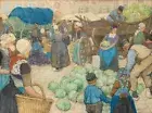Cabbage Market : Charles W. Bartlett : 1900 : Art Print
