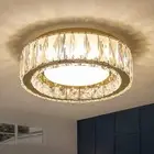 Dimmable Modern Luxury Crystal LED Flush Mount Ceiling Light11 Inch 24W/5CCT ...