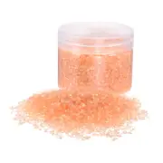 200g Crushed Glass Chips 1-3mm Irregular Broken Sprinkles Glass, Light Amber