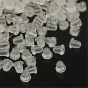 10,000PCS Plastic Earring Earnuts Earrings Backs Clear Plastic DIY Finding 4x4mm