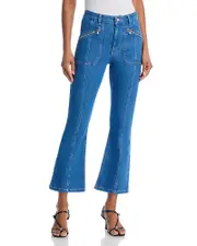 Cinq a Sept Celeste Crop High Rise Flare Jeans in Surf Blue