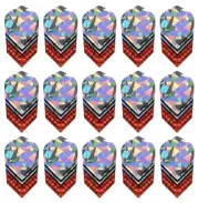 5 Sets Harrows Dimplex Slim Dart Flights - Ships Tracking - 3D Red