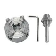 4-Jaw Wood Lathe Chuck With Wrench and Connecting Rod Machine Tool Chuks Part