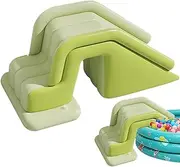 Blow Up Slide - Folding Inflatable Pool Slides,Non-Slip Quick-Setup Ramp for Youth Boy Girl Residential Outdoor Recreation Summer Parties Camping Trips Hotel
