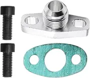 jingfei AN10 Turbo Return Drain Flange Adapter Kit for GT28 GT30 GT35 T25 with M8X1.25mm Silver