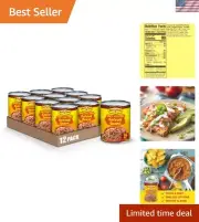 Healthy 16oz Fat Free Refried Beans - Spicy Flavor in Convenient 12 Pack