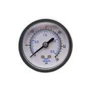Air Compressor Pressure Gauge 0-30 PSI 1/4" NPT Back Mount 2" Face