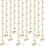 Beaded Curtain Door, Crystal Glass Bead Curtain Home Decor Beaded Curtain Crystal Tassel Screen for Hallway Living Room Decoration (Color : Gold, Size : 120cm)