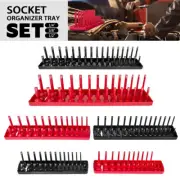 6x Metric SAE Socket Tray Rack Holder Shelf Garage Organizer 1/4" 3/8" 1/2"