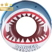 Inflatable Shark Pool Float 122cm with Handles Giant Pool Toy Kids Adults Party