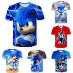 SONIC UNDERGROUND HEDGEHOG SONIC 熱賣 2024 夏季新款 3D 數碼印花短袖服裝休閒男