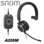 Snom USB Single Sided Corded Monaural Headset Over the Ear 3.5mm Jack & USB